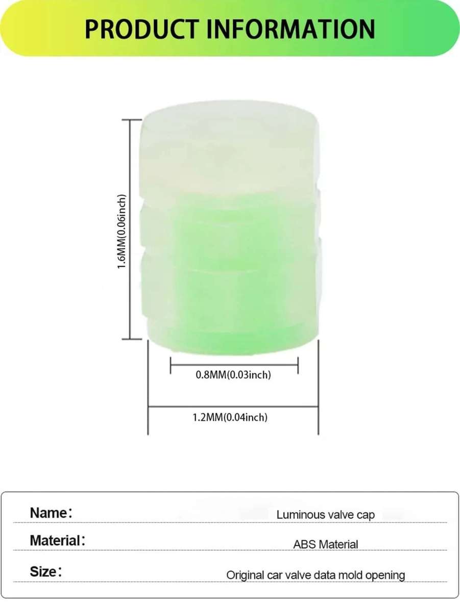 Luminous Car Tire Valve Cap - Green