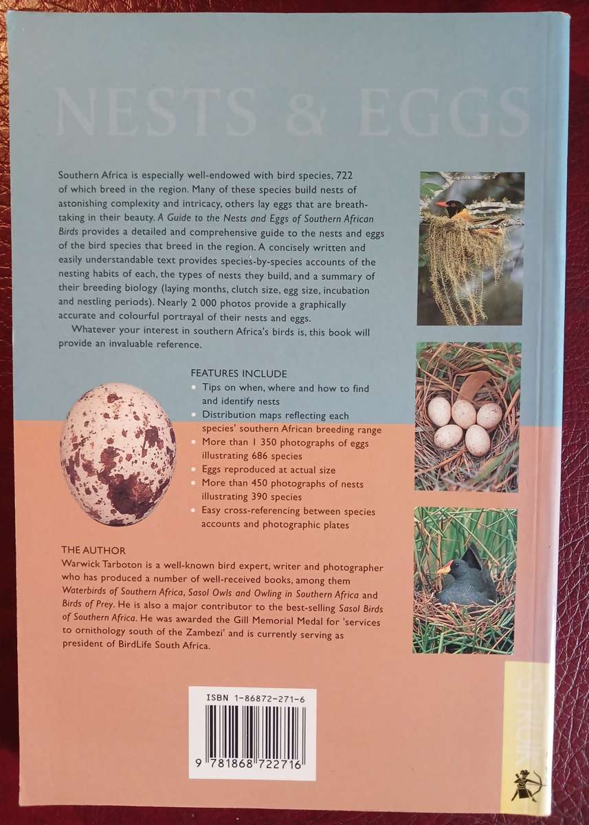 A Guide to the Nests & Eggs of Southern African Birds by Warwick Tarboton