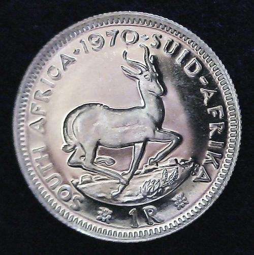 1970 Jan van Riebeeck  GOLD ONE RAND IN MINT CONDITION@ R1 START