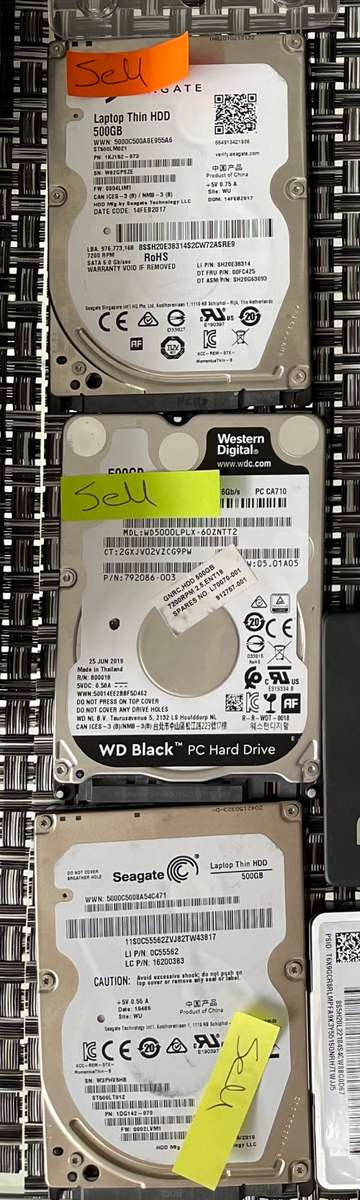Laptop hard drives 3 Available