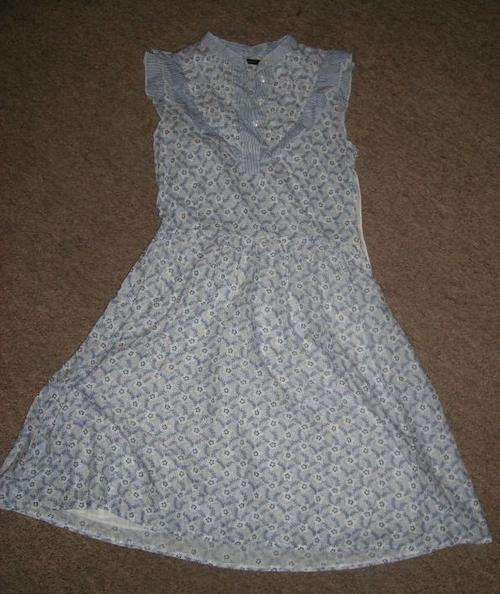 atmosphere, UK  VINTAGE summer TEA DRESS floral nautical 8