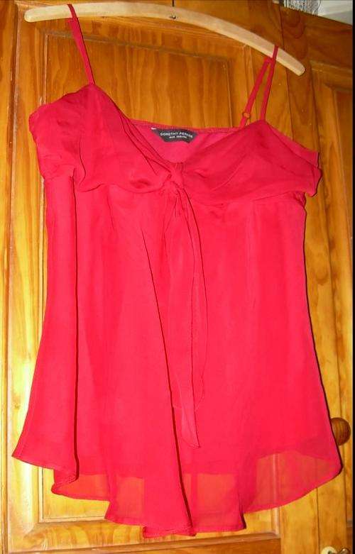 UK Import - Dorothy Perkins red strap flowy indie evening top 14