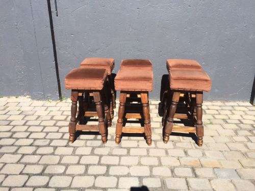 6 x Solid Wood Bar Stools
