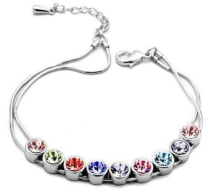 LOCAL STOCK FASHION AUSTRIA CRYSTAL STYLE COLORFUL  BRACELET