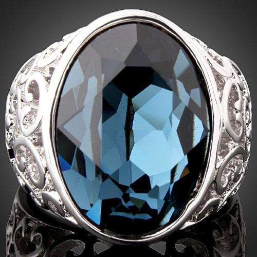 Fashion 18K White GP  Ring Use Multicolour Swarovski Austrian Crystal&Zircon Full Size in stock