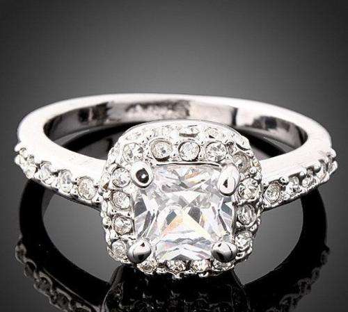 Fashion 18K Rose GP  Ring Use Swarovski Austrian Crystal&Zircon Full Size in stock