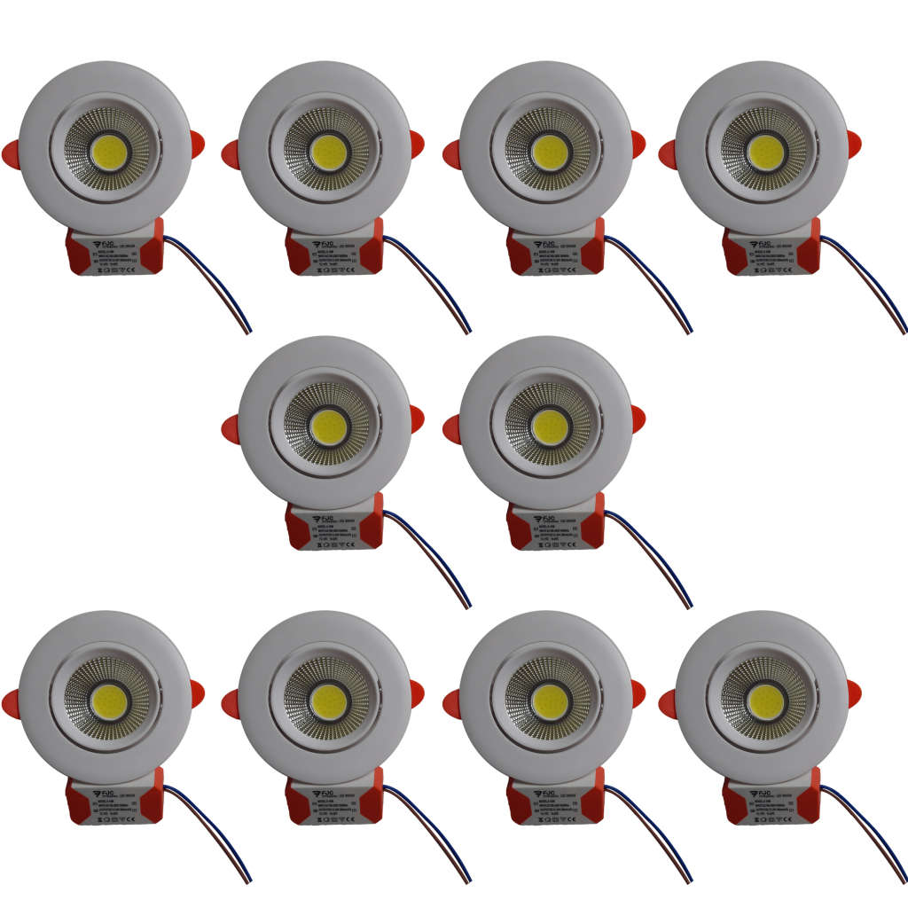 5W 8000K LED Downlight Set 10 Pack