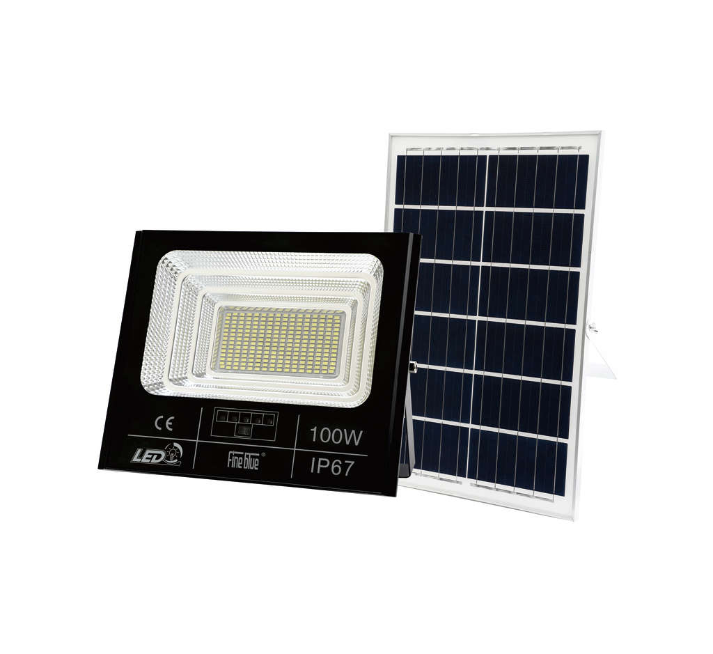 IP67 Solar LED Flood Light 100w (LiFePo4 Battery)