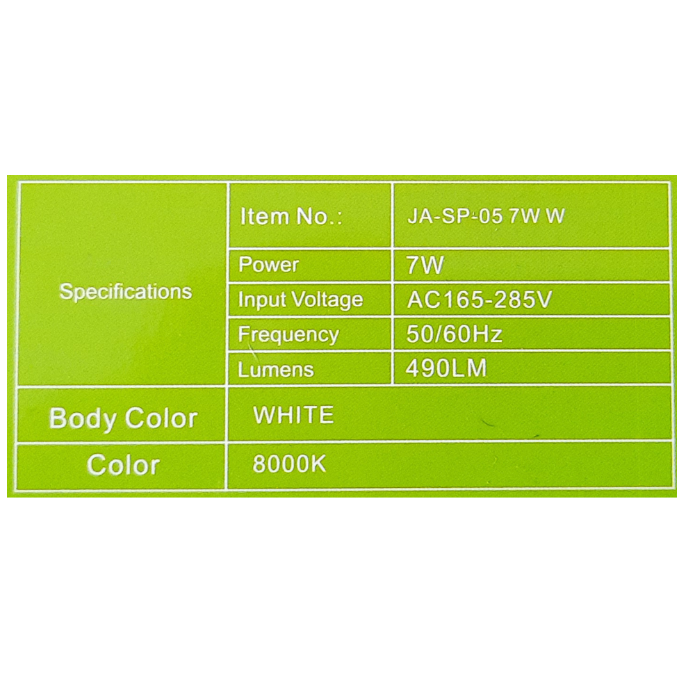 7W LED Ceiling Downlight White