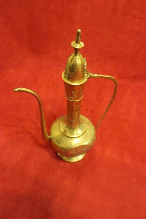 Large Yellow Brass Kettle