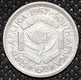 1957, Silver, Sixpence - Elizabeth II