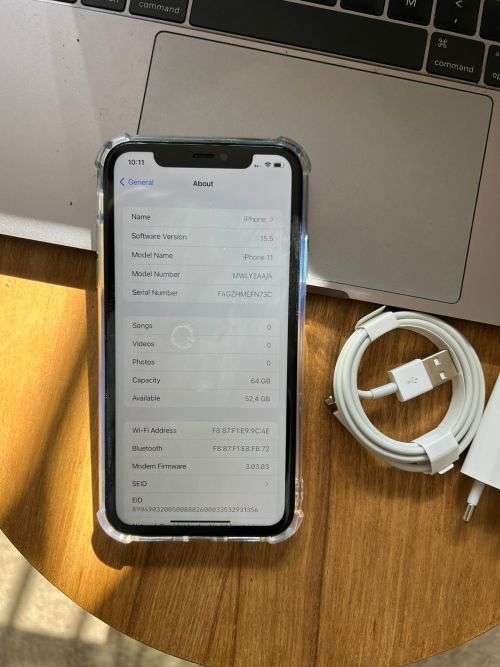 iPhone 11 Aqua Green  (64GB)  Great Condition + Charger and pouch