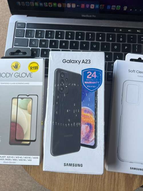 Samsung Galaxy A23  Dual Sim (64GB) Black *BRAND NEW SEALED * + screen protector and pouch.