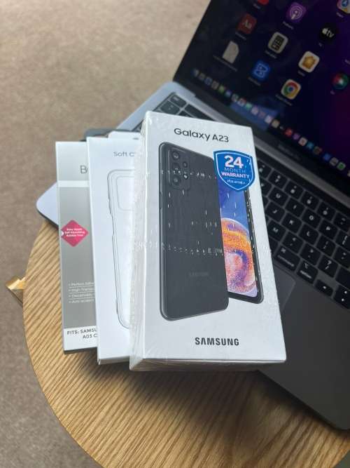 Samsung Galaxy A23  Dual Sim (64GB) Black *BRAND NEW SEALED * + screen protector and pouch.