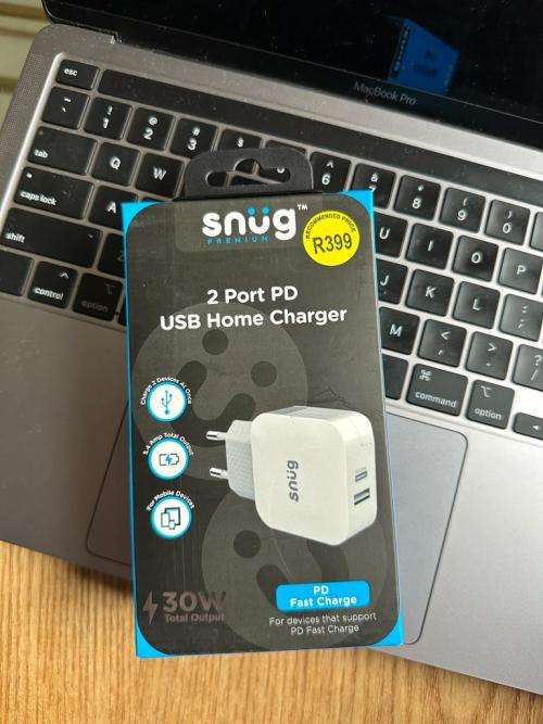 Snug 2 Port PD Wall Charger 30 Watts