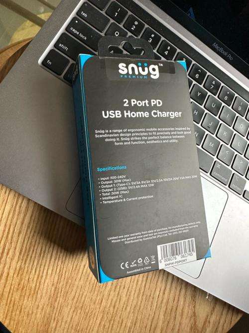 Snug 2 Port PD Wall Charger 30 Watts