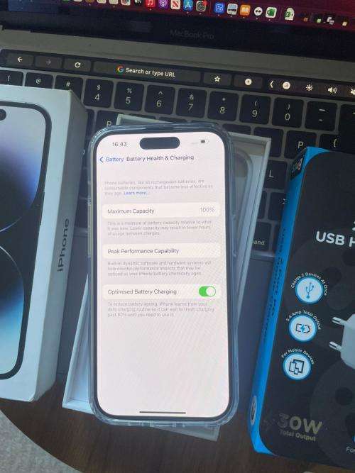 iPhone 14 Pro (128GB) Space Black * EXCELLENT AS NEW CONDITION* + Box & charger