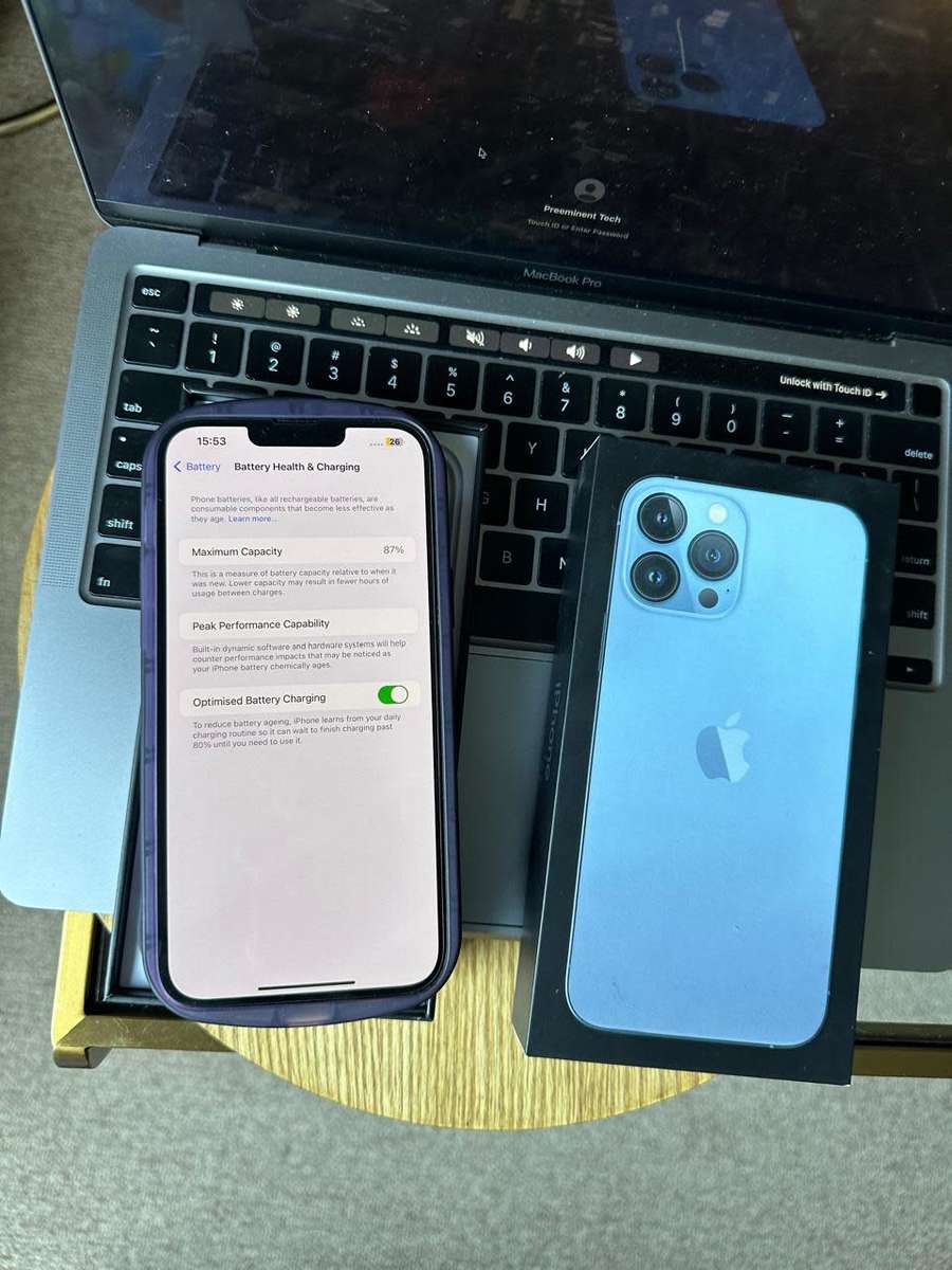 iPhone 13 Pro Max  (128GB) Excellent Condition + Box & Accessories