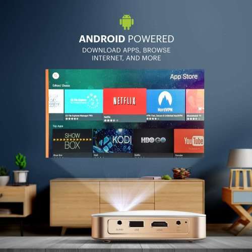 KODAK Luma 350 Portable Smart Projector w/Luma App | Ultra HD Rechargeable Video Projector