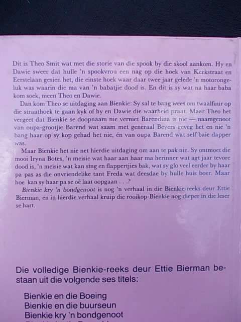 BIENKIE KRY 'N BONDGENOOT - Ettie Bierman