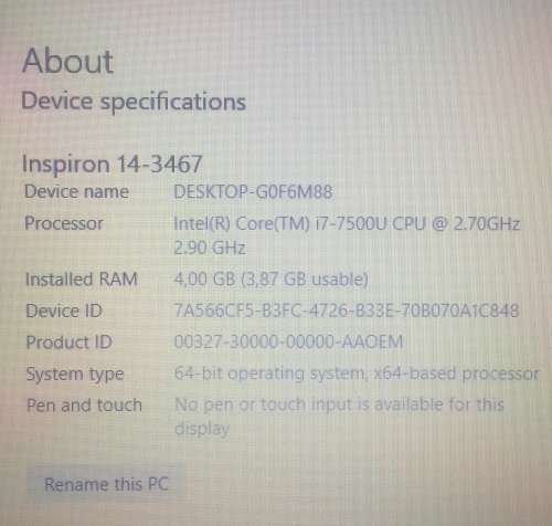 2x Dell notebooks: 14inch i7 7th generation and 11inch Celeron