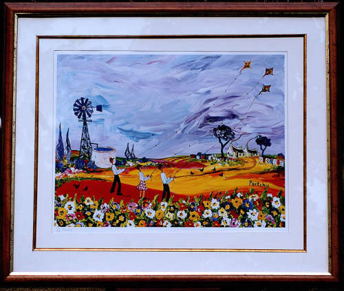 Portchie print- 4 Limit Edition 268/500, numbered and pencil signed, framed