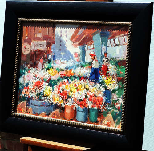Wessel Marais oil-120, signed, image size 45-61 cm framed