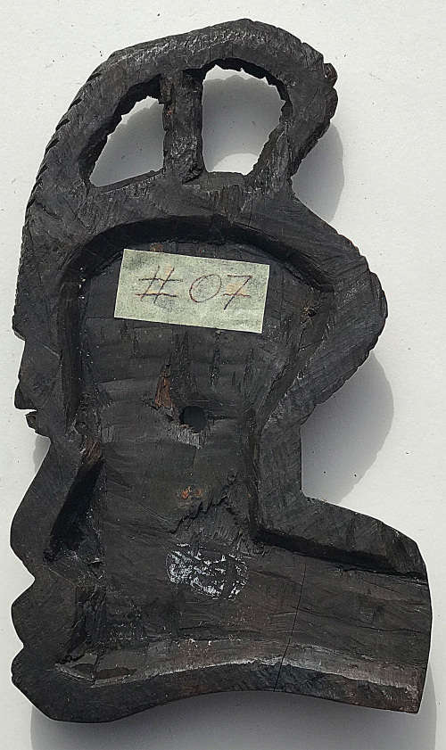 #07 African Art  Face from the right side wood carvings