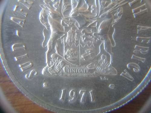 1971 Springbok Silver Rand Proof Coin.