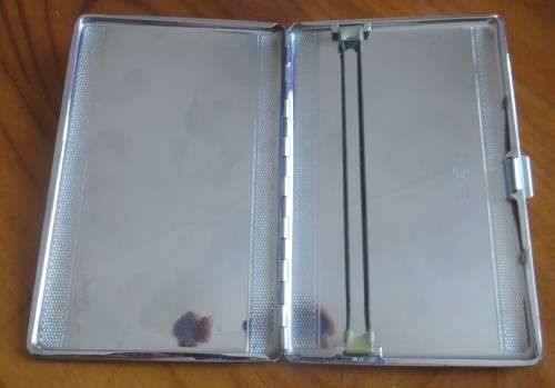 Stainless Steel Cigarette Case and Hip Flask
