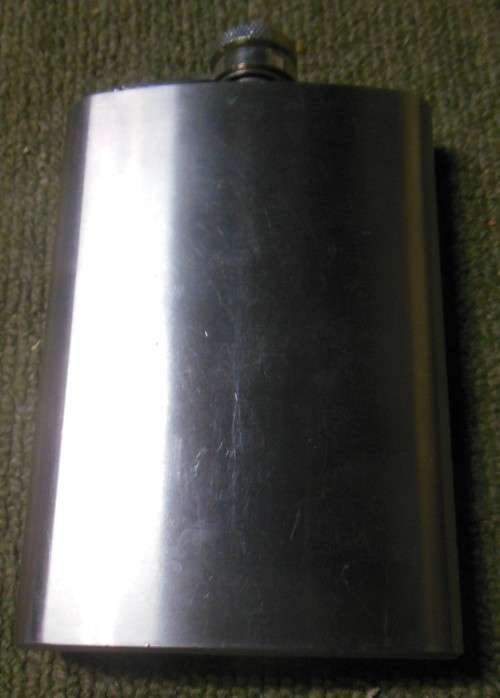 Stainless Steel Cigarette Case and Hip Flask