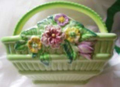 Carlton Ware Green Oblong Basket