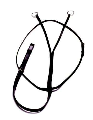 Black Leather English Running Martingale