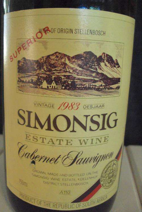 1983 Simonsig Cabernet Sauvignon