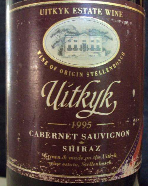Wine lovers bargain 1995 Uitkyk Cabernet Sauvignon Shiraz
