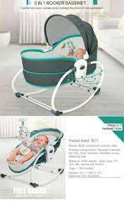 5 In 1 Newborn Baby Rocker Bassinet Bouncer Toddler Music Chair With Toy