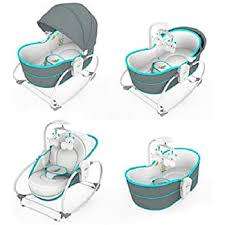 5 In 1 Newborn Baby Rocker Bassinet Bouncer Toddler Music Chair With Toy