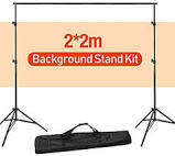 2M X 2M Adjustable Backdrop Support Stand Photography Kit