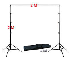 2M X 2M Adjustable Backdrop Support Stand Photography Kit