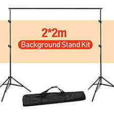 2M X 2M Adjustable Backdrop Support Stand Photography Kit