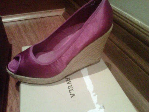 Caravela Purple Wedge Shoes - Euro Size 37