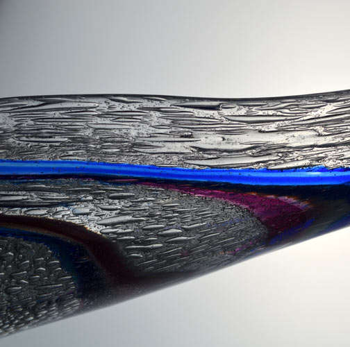 XX-LARGE FREEFORM & ELEGANT CZECH ART GLASS DISH, DESIGNED BY EMANUEL BERANEK FOR SKRDLOVICE IN 1956