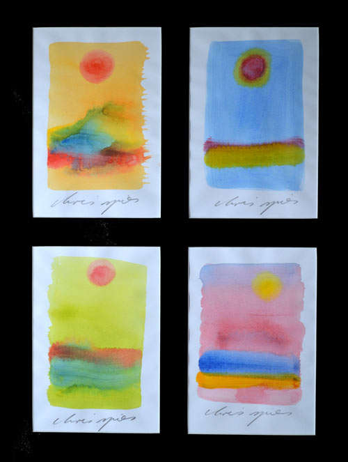 * CHRIS SPIES : SET OF FOUR SUPERB WATERCOLOURS : BEAUTIFULLY MOUNTED & SIGNED
