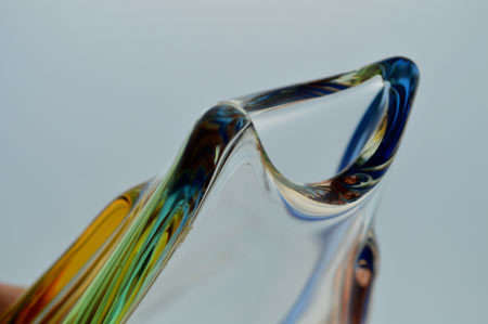 * A MAGNIFICENT & MOST ELEGANT CZECH ART GLASS VASE DESIGNED BY FRANTISEK ZEMEK FOR MSTISOV