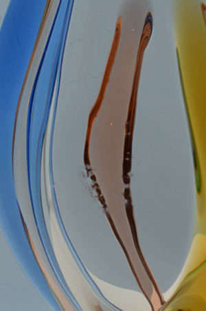 * A MAGNIFICENT & MOST ELEGANT CZECH ART GLASS VASE DESIGNED BY FRANTISEK ZEMEK FOR MSTISOV