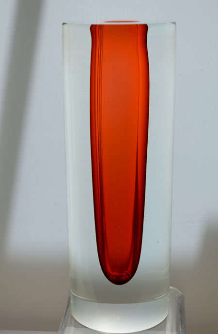 DAZZLINGLY BEAUTIFUL & HEAVY CZECH VASE, DESIGNED, SIGNED & MADE BY ALES VALNER