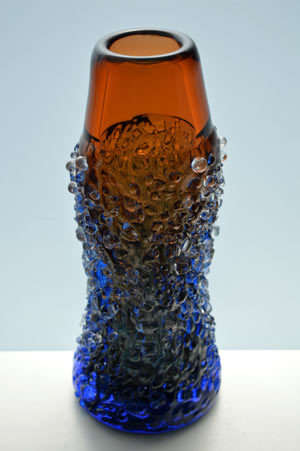 MAGNIFICENT MILOSLAVA SVOBODA `GALAXY` CZECH ART GLASS VASE, DESIGNED IN 1965 FOR SKRDLOVICE GLASS
