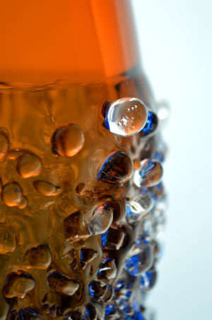 MAGNIFICENT MILOSLAVA SVOBODA `GALAXY` CZECH ART GLASS VASE, DESIGNED IN 1965 FOR SKRDLOVICE GLASS