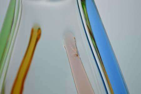 * A MAGNIFICENT & MOST ELEGANT CZECH ART GLASS VASE DESIGNED BY FRANTISEK ZEMEK FOR MSTISOV