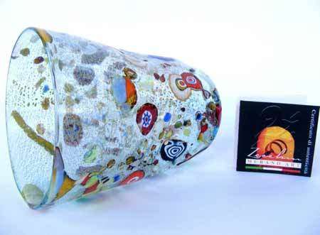 * MAGNIFICENT BEAUTY! BRAND NEW, SIGNED & IN ORIGINAL PACKAGING. MURANO TUMBLER IMPORTED FROM ITALY!